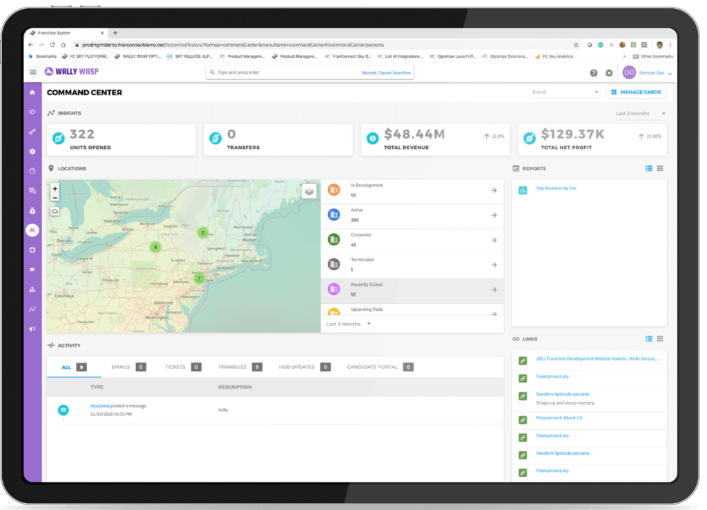 FranConnect Command Center Create Connected Franchise Business FranConnect Command Center Create Connected Franchise Business