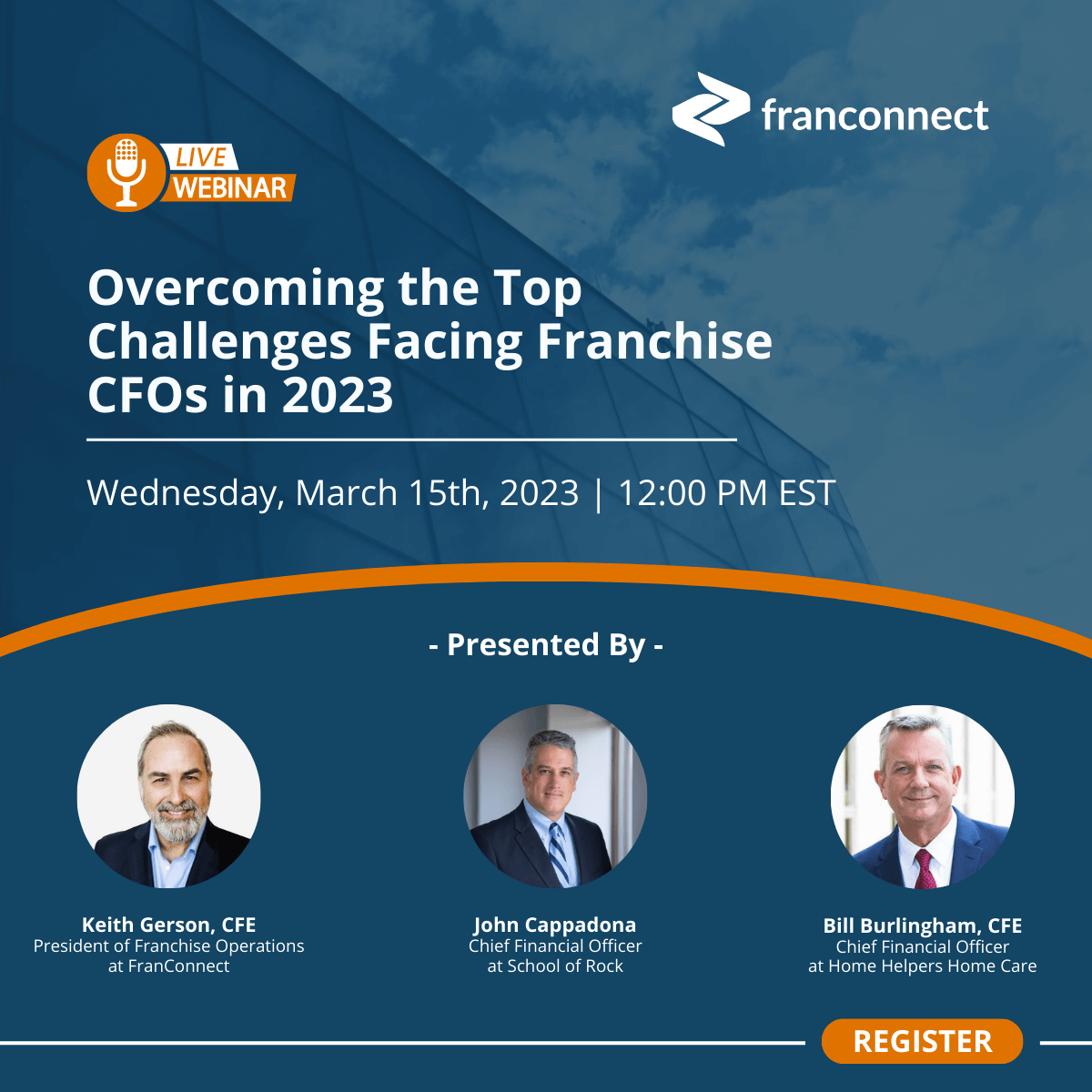 Overcoming the Top Challenges Facing Franchise CFOs in 2023 SOCIAL Overcoming the Top Challenges Franchise CFOs Face Webinar