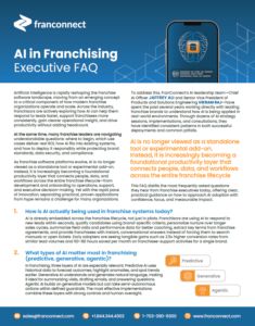 AI In Franchise FAQ Cover Image